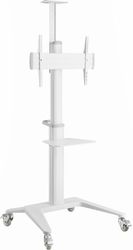 gembird aluminum tv floor stand with caster wheels 37 70 white tvs 70t 02 w photo gembird aluminum tv floor stand with caster wheels 37 70 white tvs 70t 02 w photo