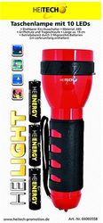 heitech flashlight with 10 led large 19 cm incl battery hei003558 photo