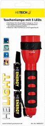 heitech flashlight with 5 led large 15 cm incl battery hei003557 photo