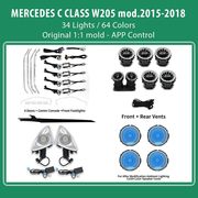 diq ambient 8161 dcp2 benz c w205 fullkit diq ambient light mercedes c w205 mod2015 2018 34 lights photo