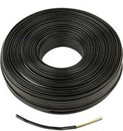 cablexpert flat telephone cable stranded wire 100m black 4 wires photo