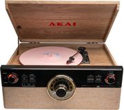 akai att 300cc pikap me ypodoxi gia cd kai kaseta me bluetooth usb fm aux rca 2x9w rms photo