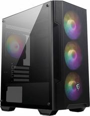 msi mag forge m100a micro gaming tower window 4x rgb fans black photo