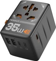 tessan universal travel adapter 2xusb 3xtype c max 35w ts wta02 photo