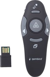gembird wireless presenter with laser pointer black wp l 11 photo