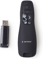 gembird wireless presenter with laser pointer black wp l 12 photo
