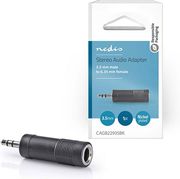 nedis cagb22935bk stereo audio adapter 35 mm male 635 mm female blackp photo