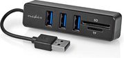 nedis ccgb60250bk01 usb 20 hub 1x usb a 3x usb a female 5 portss sd microsd photo
