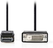 nedis ccgl37200bk10 displayport cable displayport male dvi d 24 1 pin male 100m black photo