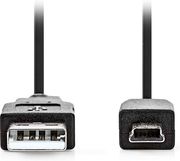 nedis ccgl60300bk20 usb 20 cable usb a male usb mini b 5pin male 200m black photo