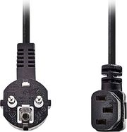 nedis cegl10020bk30 angled power cable plug with earth contact male iec 320 c13 300m black photo nedis cegl10020bk30 angled power cable plug with earth contact male iec 320 c13 300m black photo