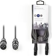 nedis coth15010gy30 balanced xlr audio cable xlr 3 pin male xlr 3 pin female 30 m grey photo