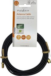 nedis csgl02210bk50 sma cable rp sma male rp sma female 50ohm 500m black photo