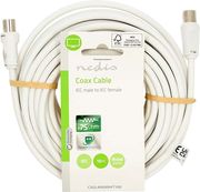 nedis csgl40000wt100 coax cable iec coax male iec coax female 100m whitec photo
