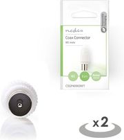 nedis csgp40903wt iec coax connector male 2 pieces whitep photo nedis csgp40903wt iec coax connector male 2 pieces whitep photo