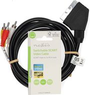 nedis cvgl31130bk20 scart cable scart male 3x rca male 200m black photo