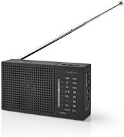 nedis rdfm1200bk fm am radio 15 w pocket size black photo