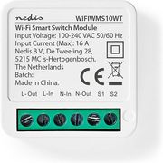 nedis wifiwms10wt smartlife power switch wi fi terminal connection 3680wp photo