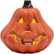 eurolamp fotizomeni portokali kolokytha 2xaa 6 therma leyka led 16x14x15cm ip20 photo