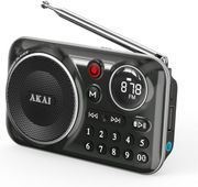 akai apr 500bk mayro forito radiofono me bluetooth usb tf rec exodo akoystikon kai othoni 25w photo