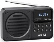 akai apr 300bk mayro mini forito retro radiofono fm am bluetooth usb microsd