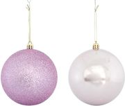 eurolamp mpala plastikiroz set 6tmx 2 perle 4 glitter 10cm 600 42650 photo