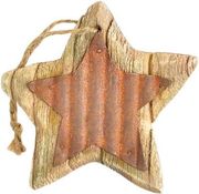 eurolamp asteri xylino kremasto me metalliki diakosmisi 105x105x12cm 600 43767 photo