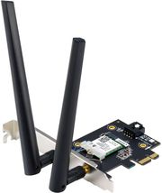 asus pce be6500 wifi 7 pci e wireless adapter with two external antennas and bluetooth 54