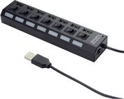 gembird usb20 7 port hub with switches power adapter black uhb u2p7 03 photo