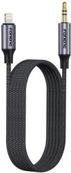 audio aux cable foneng bm31 metal lightning to 35mm 1m black photo