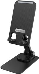 universal desktop foldable holder foneng cp125 metal 360 for tablets smartphones black photo