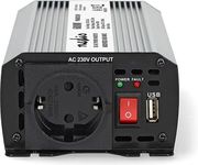 nedis pim60012fgy power inverter modified sine wave input 12 vdc output 1200w 600w silver photo