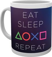 abysse playstation eat sleep play repeat mug 290ml photo
