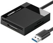 ugreen usb 30 card reader cr125 sd microsd cf ms black photo