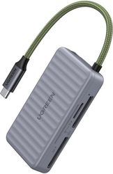 ugreen type c card reader with storage box 55886 2x sd microsd grey photo ugreen type c card reader with storage box 55886 2x sd microsd grey photo