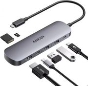 anker type c hub 2x usb a 2x type c hdmi sd microsd grey a83d2ha1 photo