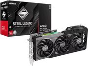 vga asrock amd radeon rx9070gre steel legend dark 12gb gddr6 oc photo