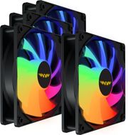 armaggeddon durable silent fan argb kit 6000 pro 4 pack black kit6000b