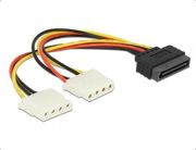 delock 15 pin sata 4 pin molex cable 02m polyxromo 65159 photo