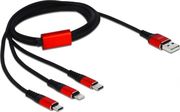 delock regular usb to lightning type c micro usb cable mayro 1m 85892 photo