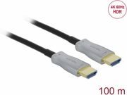 delock active optical hdmi cable 4k60hz hdr t t 100m delock 84137 photo