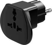 goobay 94028 travel adapter word to europe black photo