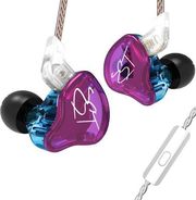 kz zst purple with mic iem 35 in ear monitor earphones dynamic hybrid dual driver 1ba 1dd photo