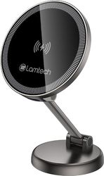 lamtech foldable magnetic metallic car holder wireless charger 15w lam980893 photo
