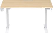anda seat desk xtreme 14m adjustable height wood top white leg photo