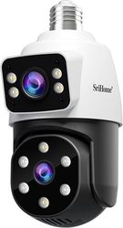 srihome dual lens light bulb cloud wifi security camera 2mp white sh068 photo