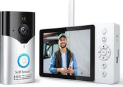 srihome wireless video intercom system doorbell camera 4mp hd wifi white sh054 photo