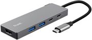 trust dalyx 5 in 1 hub 4 thyron me syndesi usb c usb a photo