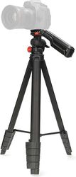 nedis tpod2600bk tripod load capacity 25kg 5 segmants pan tilt black photo