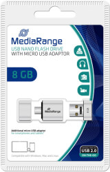 mediarange mr930 8gb usb 20 nano flash drive micro usb adapter otg photo